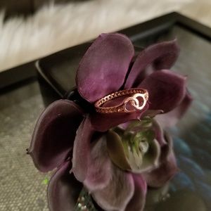 Rose gold handcuff ring